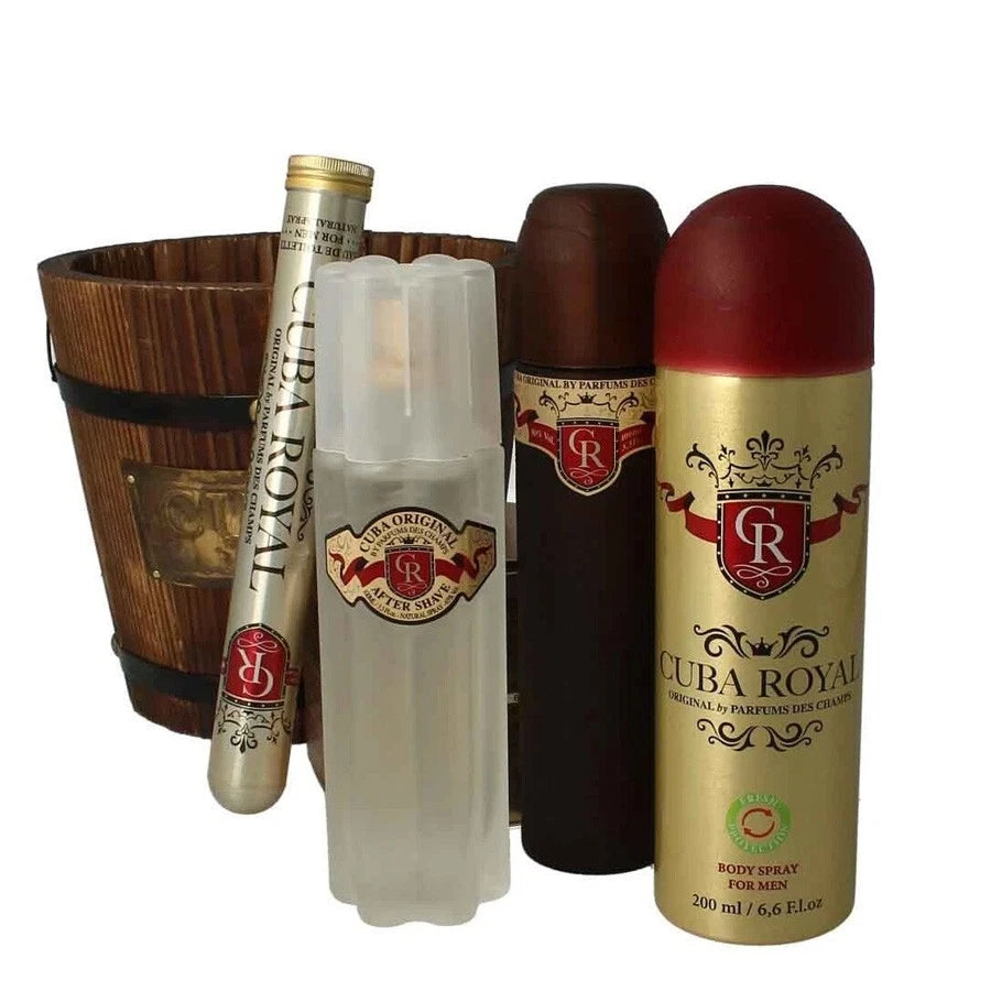 Cuba Men's Barrel 4 PC Gift Set Fragrances 5425017732334