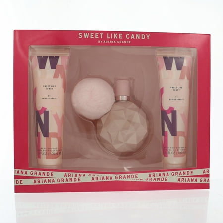 Ariana Grande Sweet Like Candy Gift Set 3Pcs  + Body Souffle + Sg women's EDP 3.4OZ luxury perfume bottle