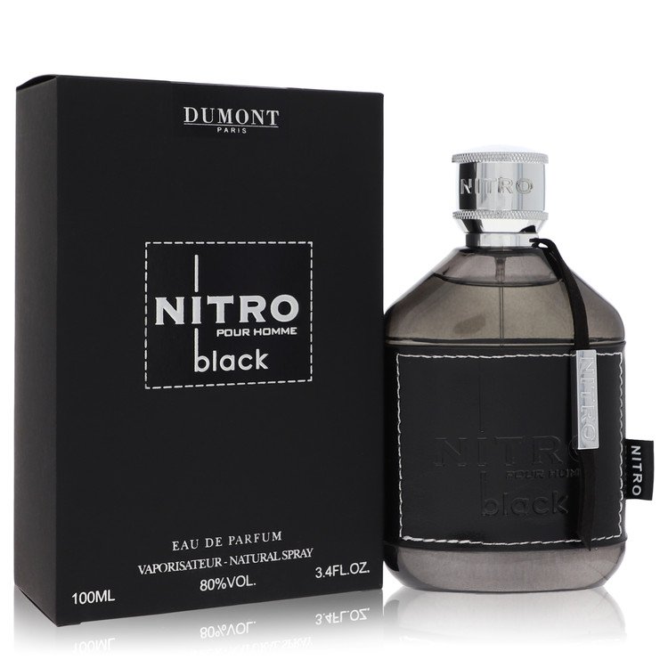 Dumont Nitro Black men's EDP 3.4OZ luxury perfume bottle