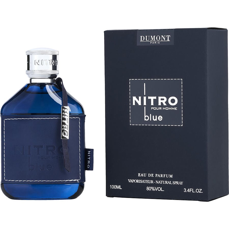 Dumont Nitro Blue men's EDP 3.4OZ luxury perfume bottle
