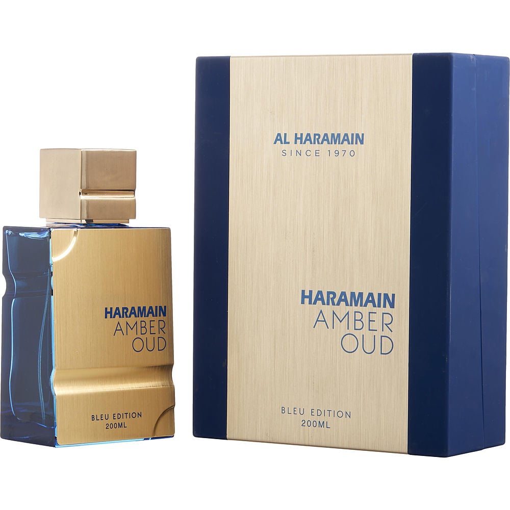 Al Haramain Amber Oud Bleu Edition men's EDP 6.7OZ luxury perfume bottle