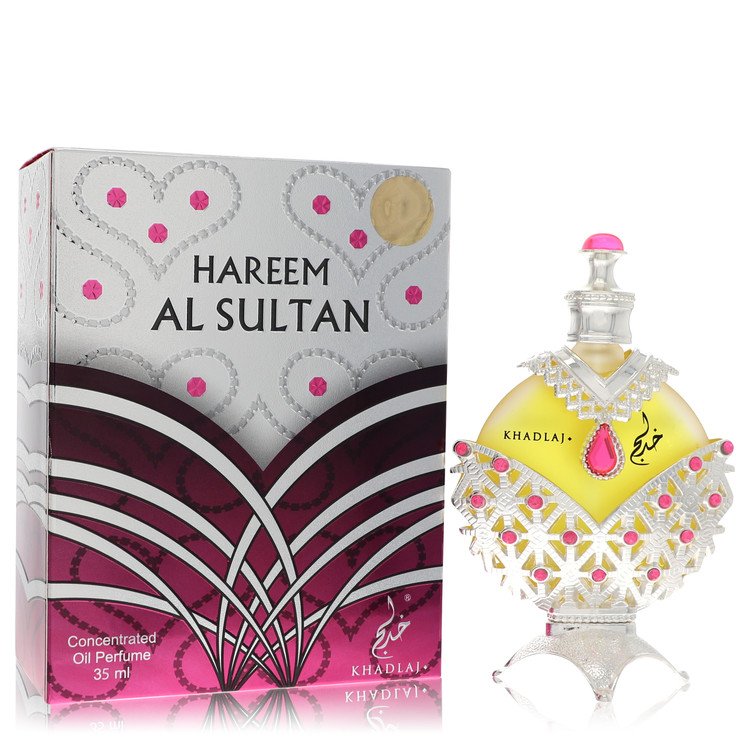 Khadlaj Hareem Al Sultan Silver Perfume Oil unisex 1.2OZ luxury perfume bottle