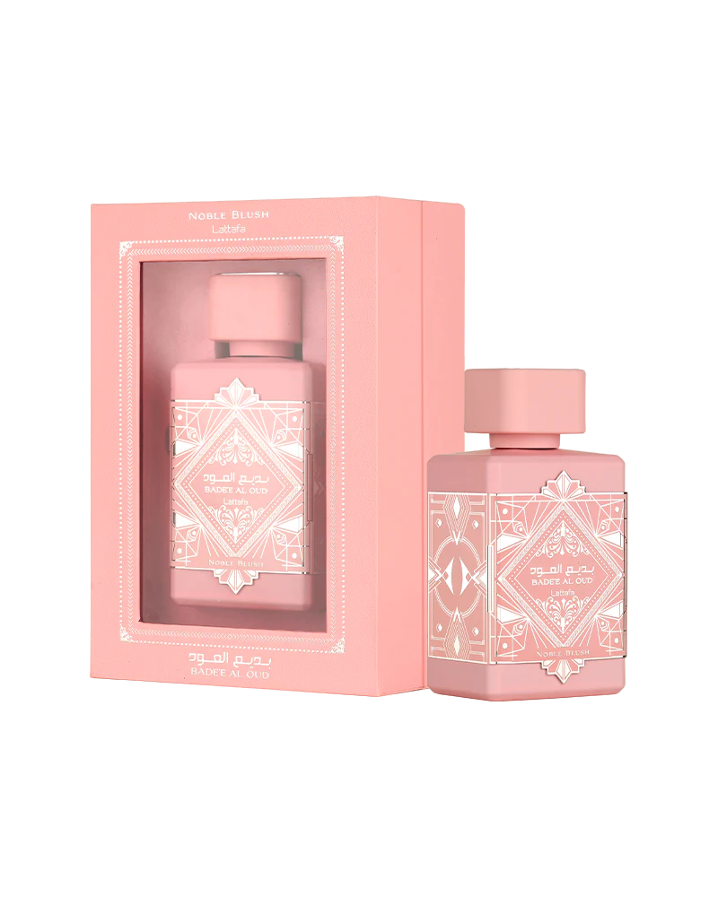 Lattafa Badee Al Oud Noble Blush women's EDP 3.4OZ luxury perfume bottle