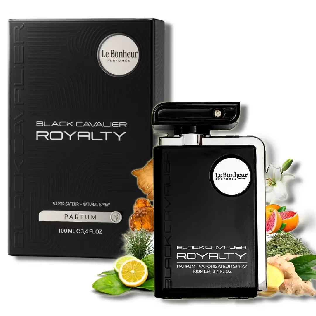 Le Bonheur Black Cavalier ROYALTY 3.4oz Parfum (Men)