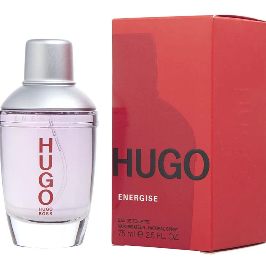 Hugo Boss Energize Eau de Toilette for Men, 2.5 Fl Oz Vitality Spray, Invigorating Citrus & Ginger Scent, 24-Hour Energy Fragrance, On-The-Go Revitalizer