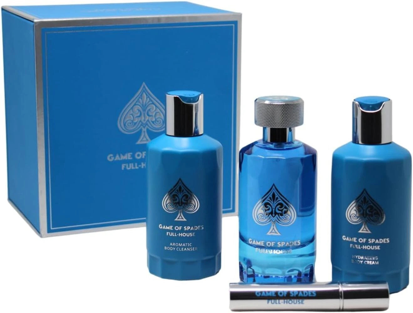 Jo Milano Game Of Spades Full-House Parfum + Cleanser & Cream 4 Pcs Set Unisex