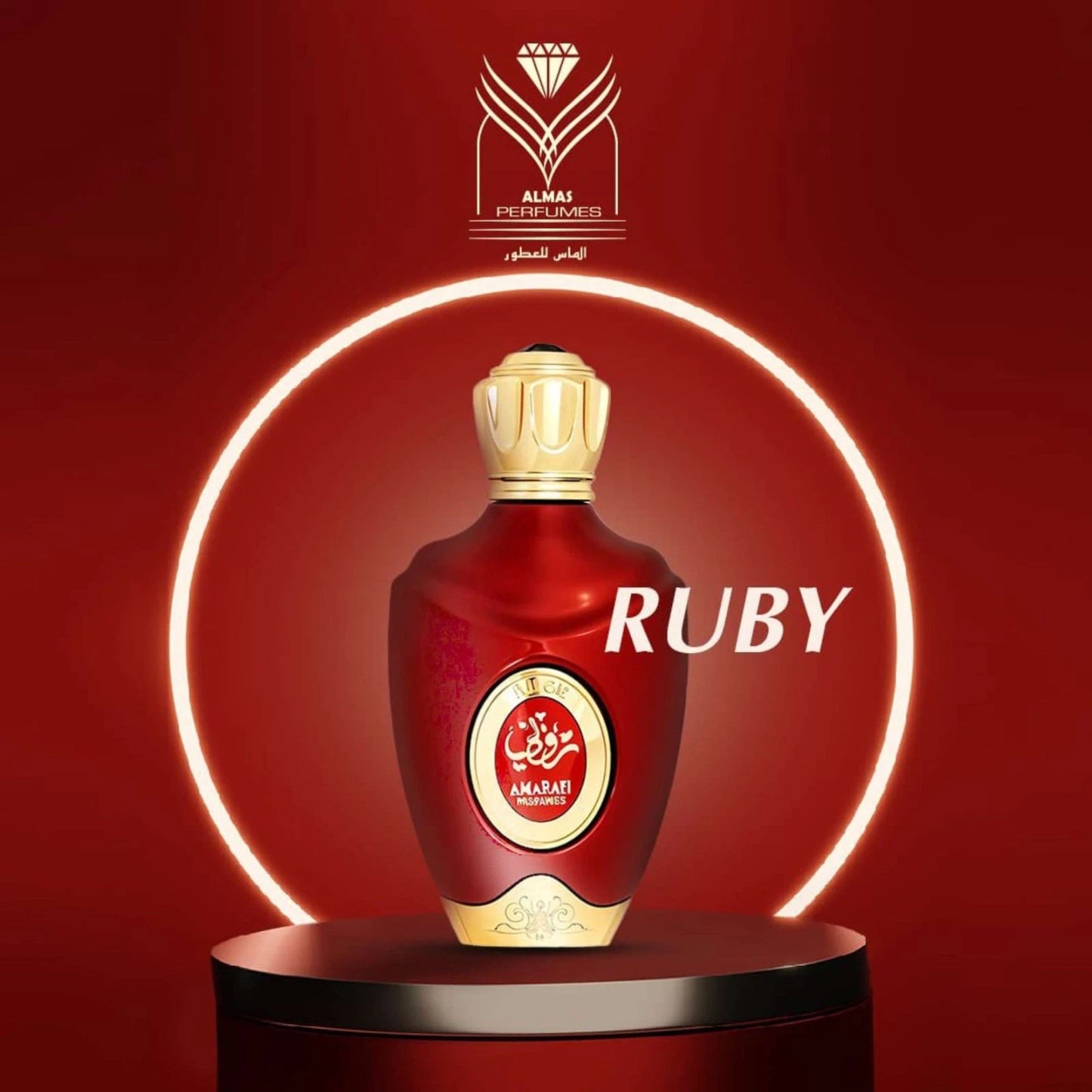 RUBY BY AMARAH ALMAS PERFUMES 3.4 FL OZ EDP For Ladies Bold, elegant NEW IN BOX