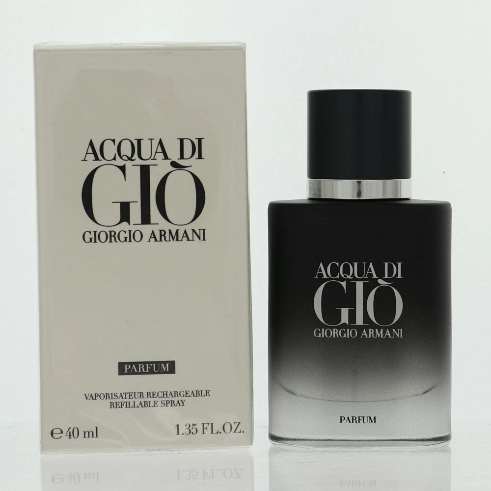 Acqua Di Gio Parfum for Men 1.35 Oz Parfum Spray Refillable Box