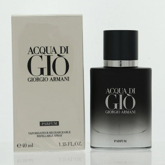 Acqua Di Gio Parfum for Men 1.35 Oz Parfum Spray Refillable Box
