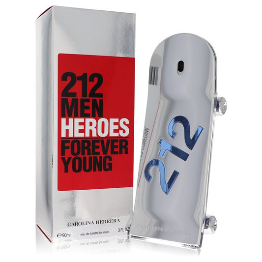 Carolina Herrera 212 Heroes Forever Young Men men's EDT 3OZ luxury perfume bottle