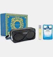 VERSACE EAU FRAICHE MEN 3PCS GIFT SET 3.4FLOZ+10ML+TROUSSE