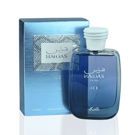 Rasasi Hawas Ice men's EDP 3.4OZ luxury perfume bottle