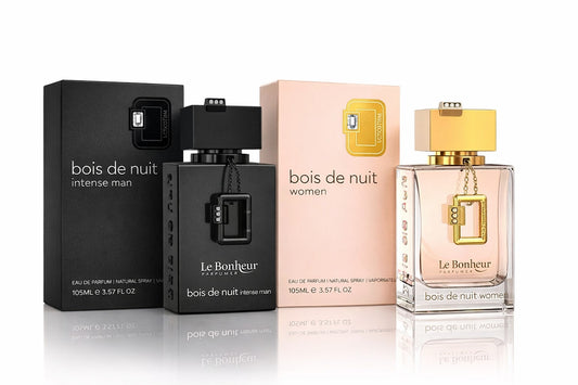 LE BONHEUR BOIS DE NUIT INTENSE MEN & WOMEN PAIR / BUNDLE EDP 3.6 OZ FROM DISTRIBUTOR/IMPORTER