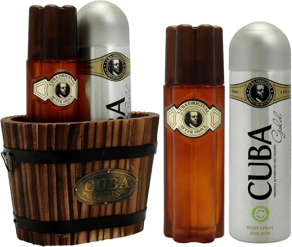 Cuba Gold Men Gift Set After Shave 100ml Body Spray 200ml