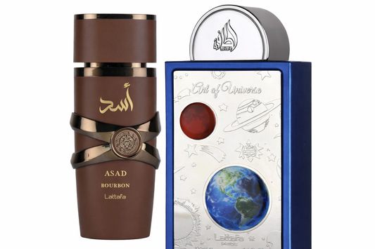 Lattafa Asad Bourbon & Art of the Universe 3.4oz 2pc Gift Set (Unisex)