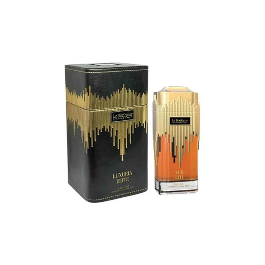LE BONHEUR LUXURIA ELITE PARFUM FOR MEN 100ML Spray, A Refined Leather Scent .FROM IMPORTER /DISTRIBUTOR