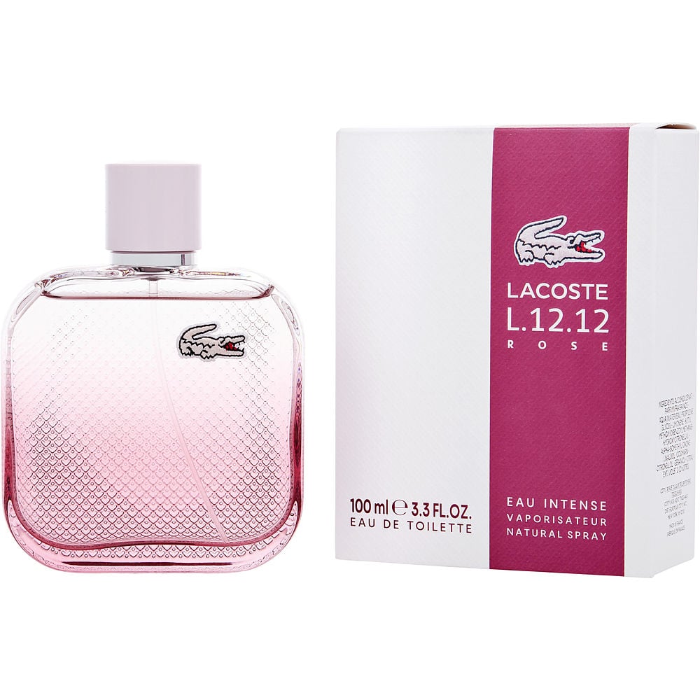 Lacoste L.12.12. Rose Eau Intense women's EDT 3.4OZ luxury perfume bottle
