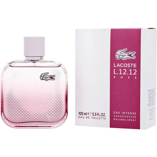 Lacoste L.12.12. Rose Eau Intense women's EDT 3.4OZ luxury perfume bottle