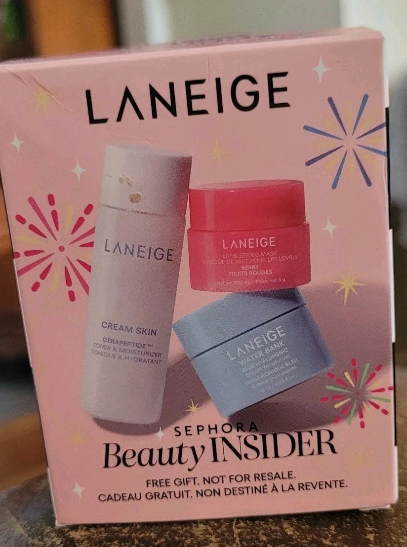 Beauty Insider Birthday LANEIGE Water Bank, Lip Sleeping Mask, Toner NIB