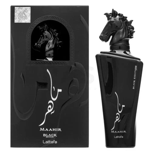 Maahir Black Edition by Lattafa 3.4 oz EDP Perfume Cologne Unisex