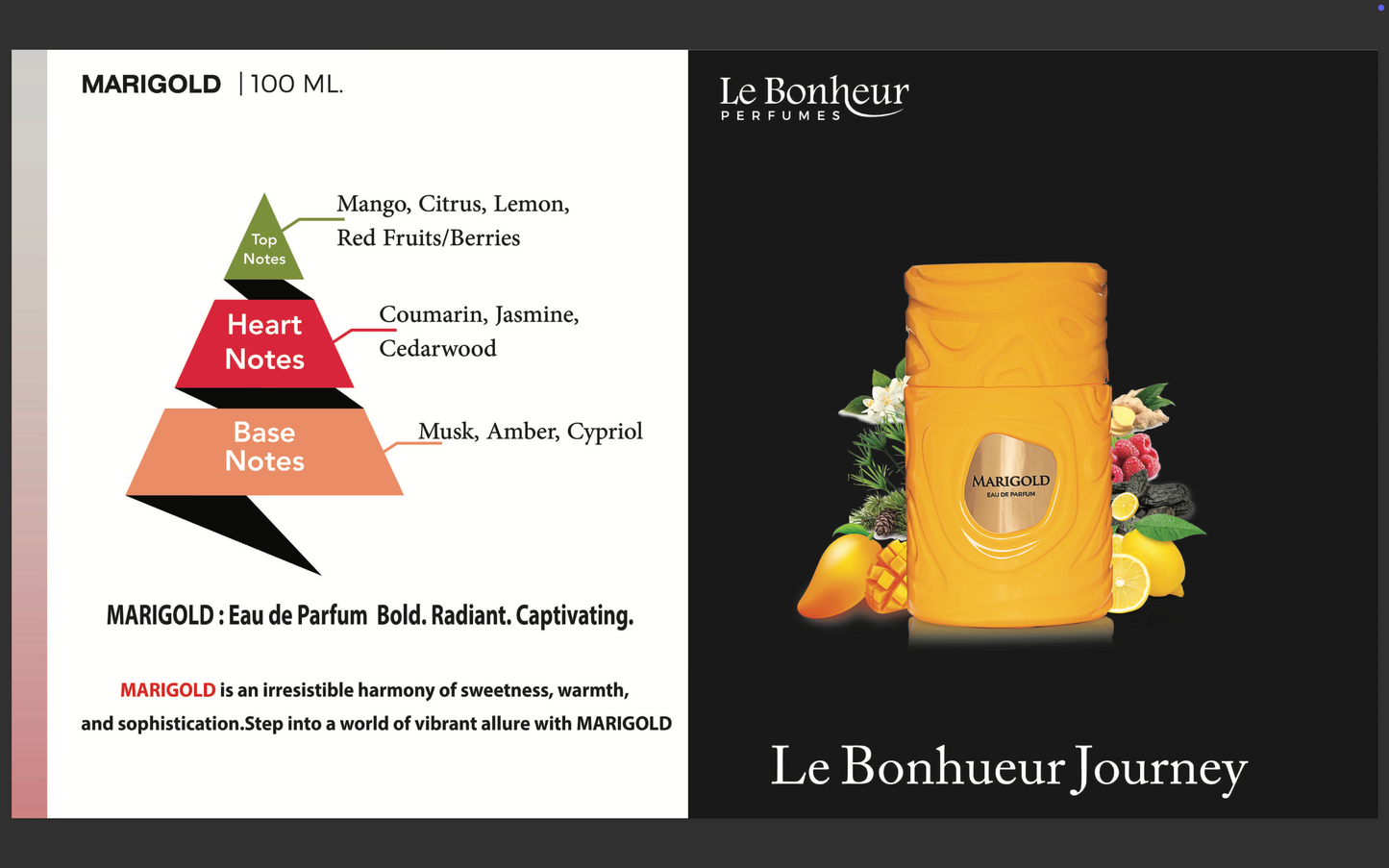 Marigold by Le Bonheur Eau de Parfum 3.4 Fl OZ