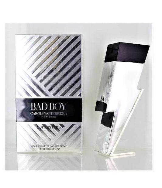 Carolina Herrera Bad Boy Superstars men's EDT 3.4OZ luxury perfume bottle