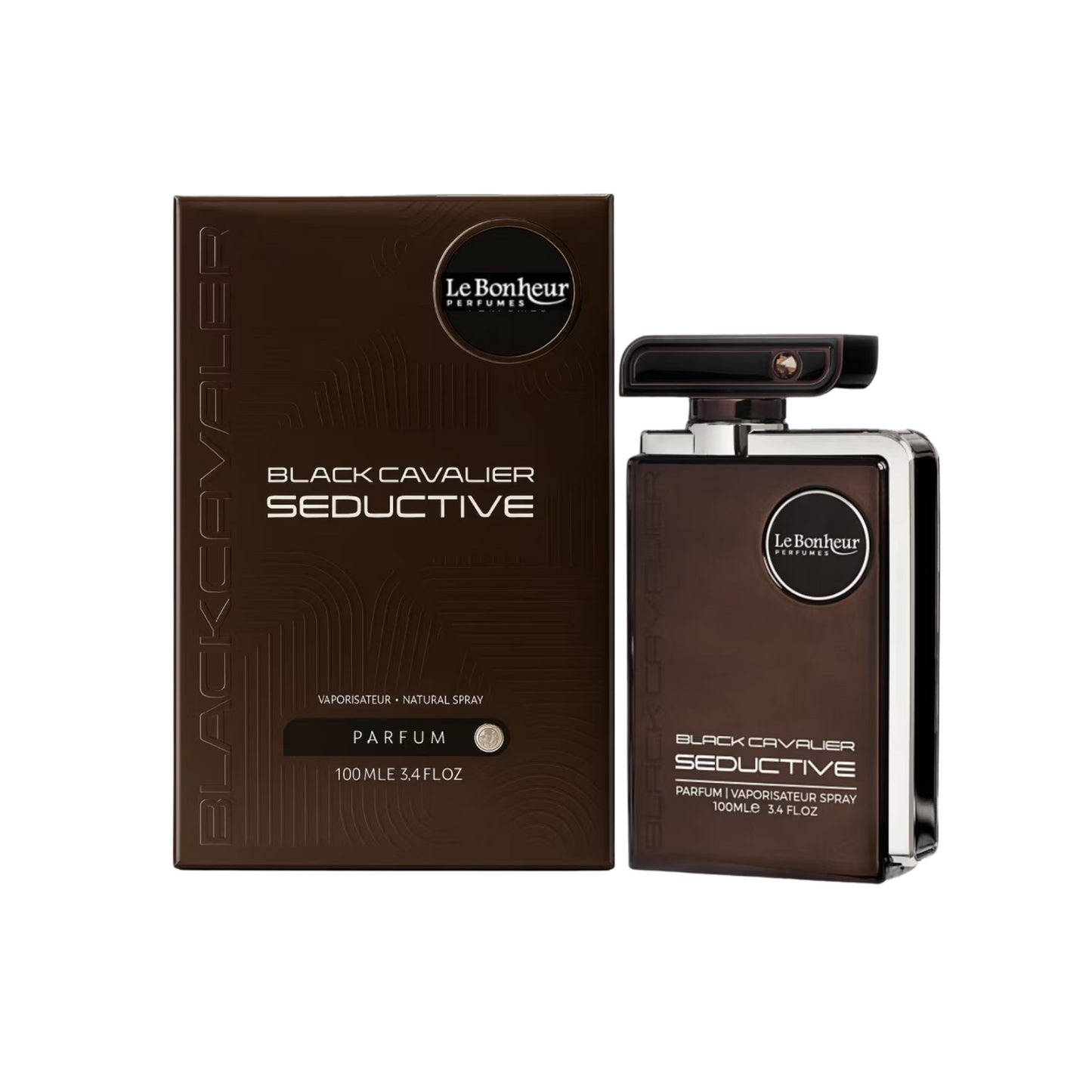 Le Bonheur Black Cavalier SEDUCTIVE 3.4oz Parfum (Men)