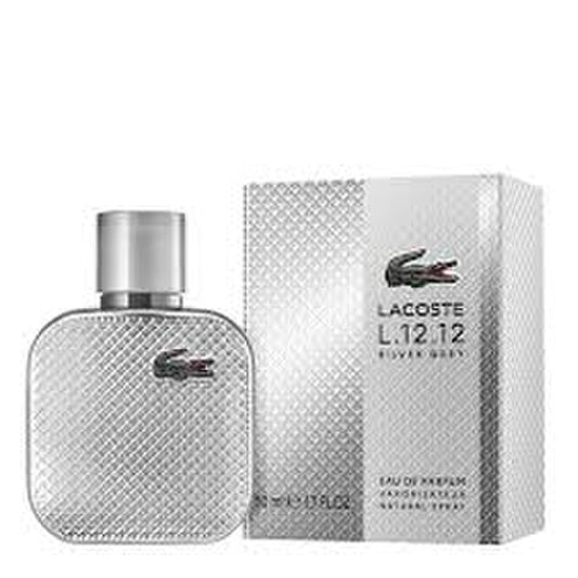 Lacoste L.12.12 Silver Grey Eau de Parfum 3.4 oz Spray Men | Fresh Woody Scent