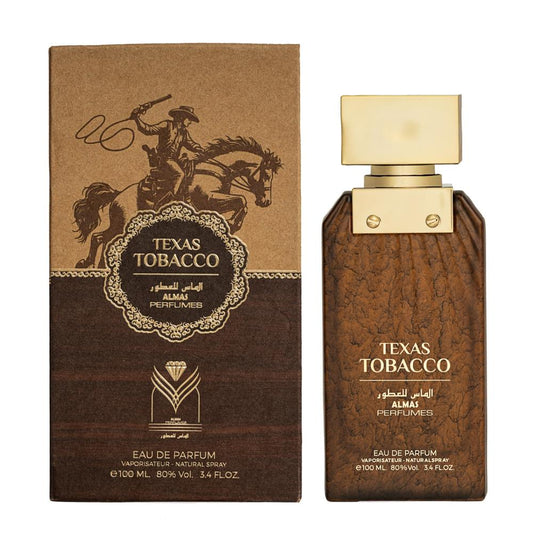TEXAS TOBACCO EDP 3.4 OZ, MEN BY ALMAS PERFUME (NEW ARRIVAL HOT)