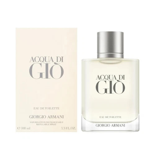 Acqua Di Gio by Giorgio Armani 3.3 oz EDT Refillable Cologne for Men