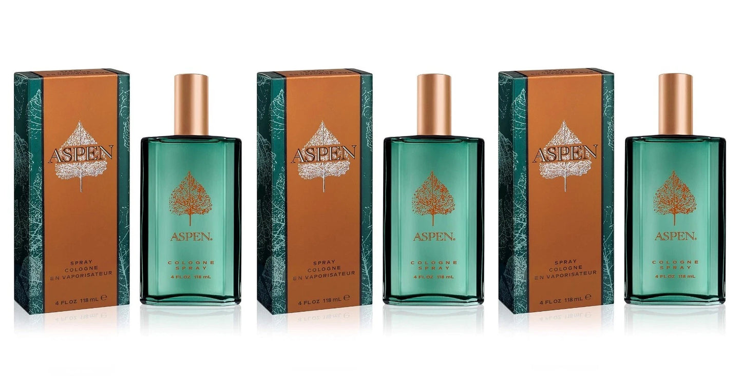 *PACK OF 3* ASPEN by Coty for Men Cologne 4.0 oz 118 ml Cologne Spray