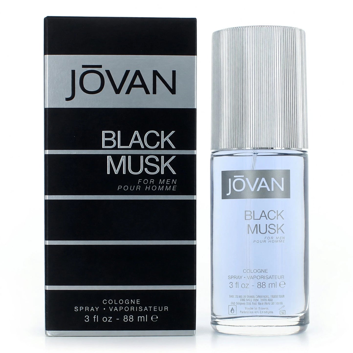 Jovan Black Musk Cologne Spray for Men 3.0 oz