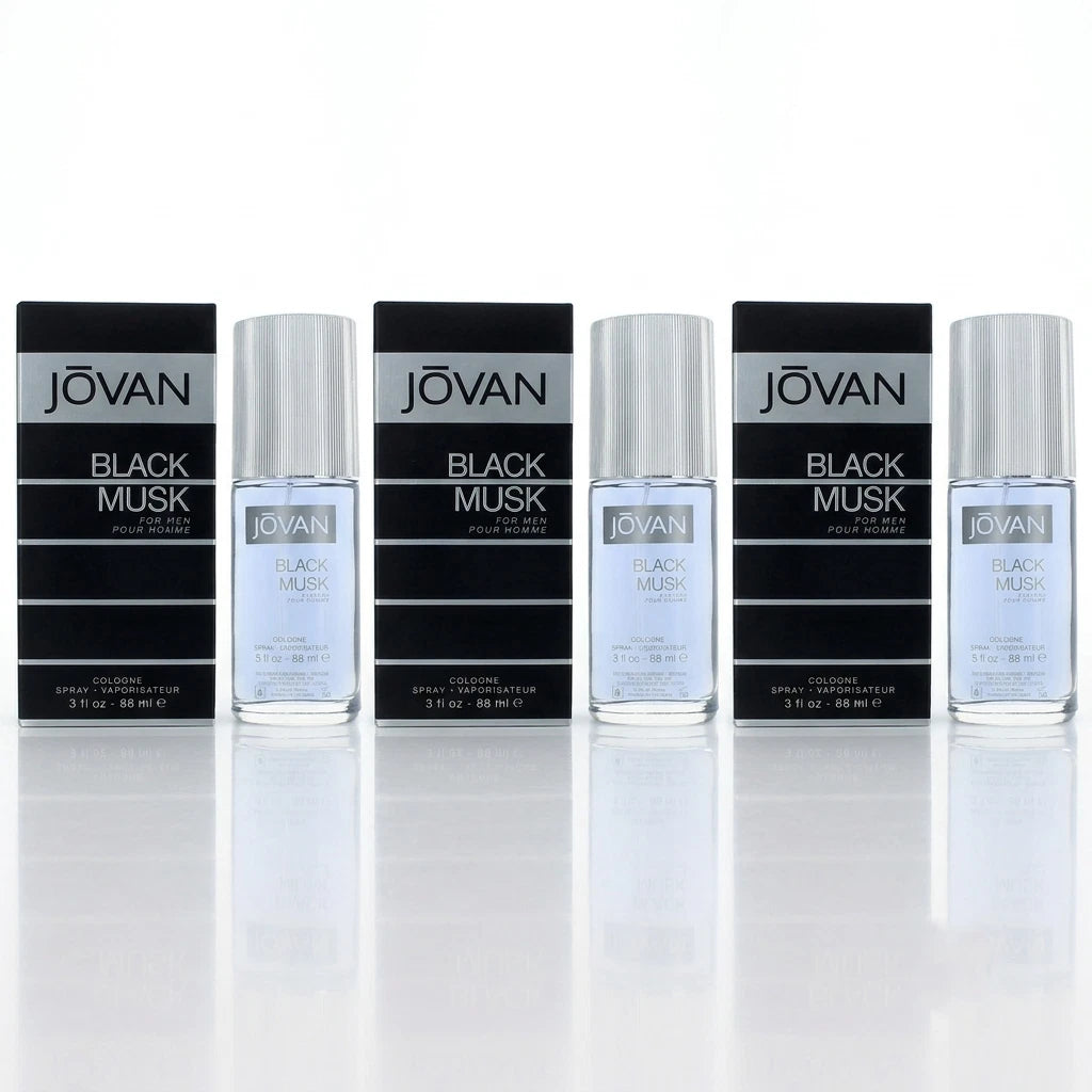 Jovan Black Musk by Jovan 3 oz Cologne Spray Men 3 Pack