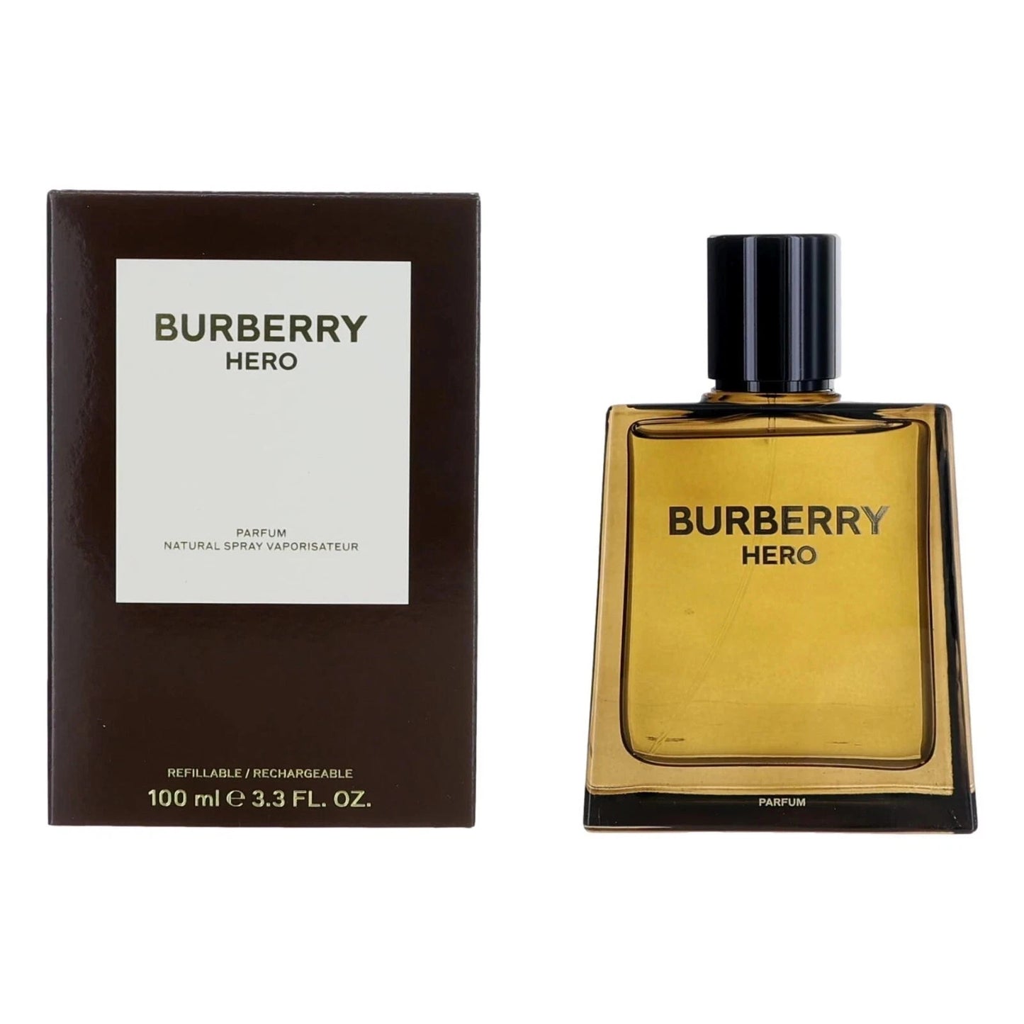 BURBERRY HERO PARFUM NATURAL SPRAY REFILLABLE 100 ML/3.3 FL.OZ