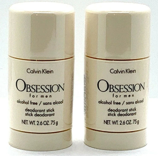 Lot of 2 Pc - Obsession by CK Calvin Klein 2.6 oz Deodorant Stick For Men NEW