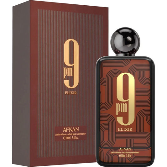 9pm Elixir by Afnan 3.4 Oz Parfum Intense Spray Unisex
