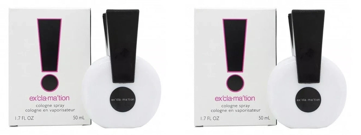 2 Pcs Exclamation by Coty Cologne 1.7 oz / 50 ml Spray Perfume for Women