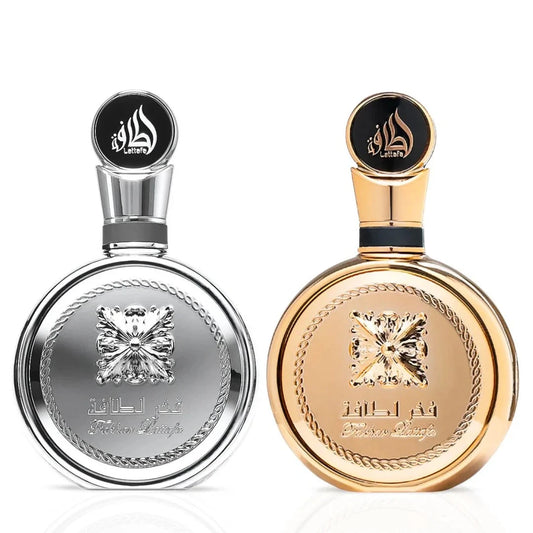 Fakhar Platin & Fakhar Gold Extrait EDP Sprays 100ml by Lattafa (Bundle)