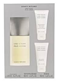 Issey Miyake Men's L'eau D'issey Gift Set 4.2 EDT MEN+1.7 SHOWER GEL+1.7 Aftershave