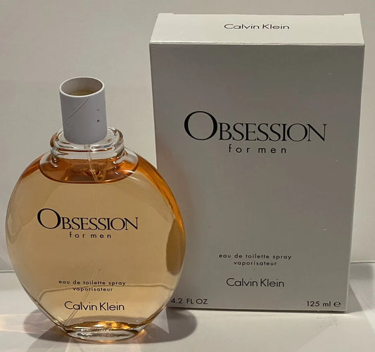 Calvin Klein Obsession For Men 4.2oz EDT Spray Brand New In White Box No-Cap