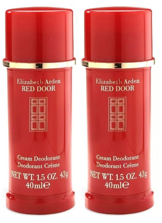 2 Red Door Cream Deodorant by Elizabeth Arden 1.5oz Ea Intense Oriental Floral