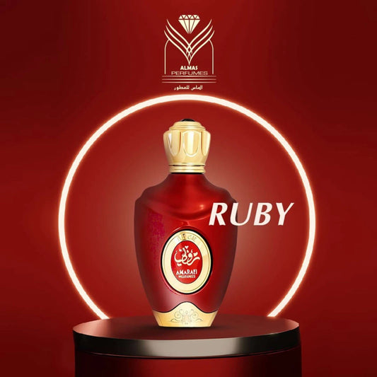 RUBY BY AMARAH ALMAS PERFUMES 3.4 FL OZ EDP For Ladies Bold, elegant NEW IN BOX