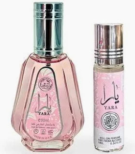 Lattafa Yara Roll-On 10ml & Yara Eau De Parfum Spray 1.7oz (combo)