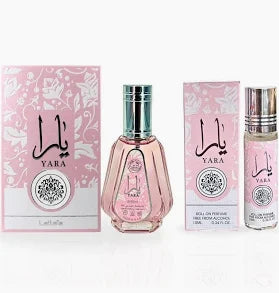 Lattafa Yara Roll-On 10ml & Yara Eau De Parfum Spray 1.7oz (combo)
